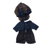 3-delig setje boy blauw ruit bretels